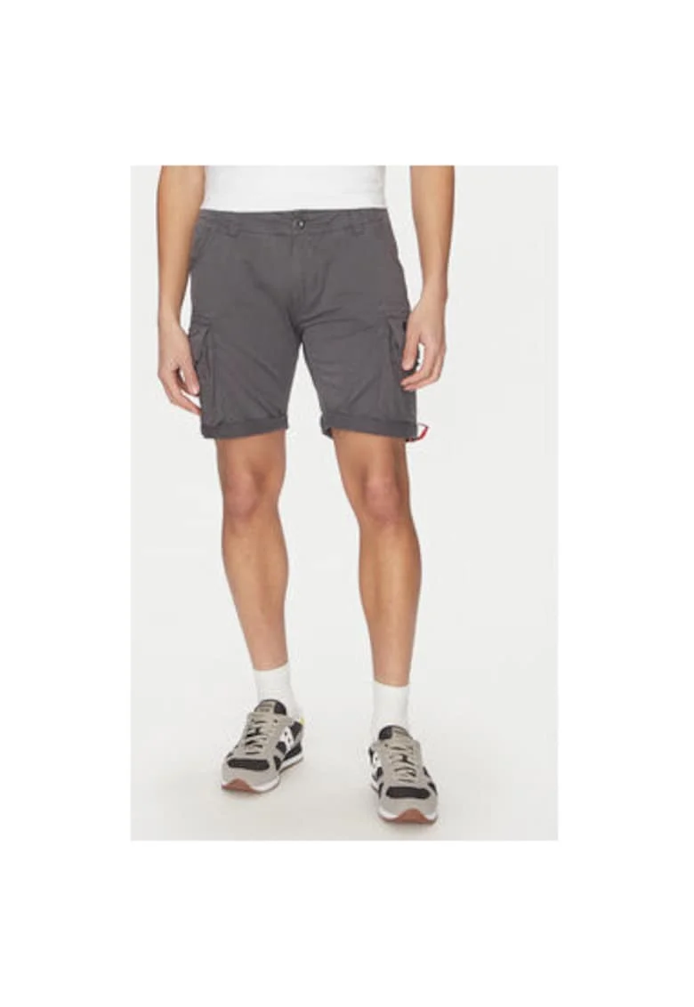 Мъжки къси панталони  176203 - памук - сив