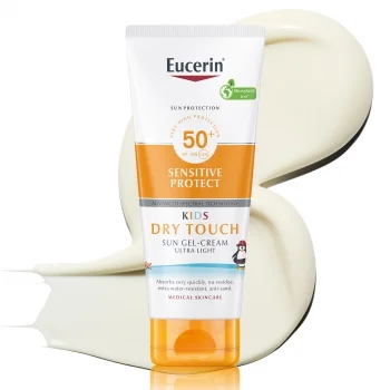ЕУЦЕРИН СЪН СЕНЗИТИВ ПРОТЕКТ гел-крем за деца SPF 50+ 200 мл.