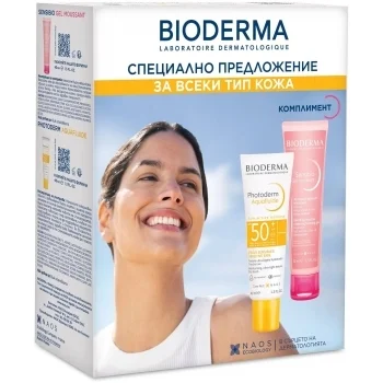 БИОДЕРМА ФОТОДЕРМ МАКС Аквафлуид SPF50+ 40 мл. + СЕНСИБИО гел мусан 45 мл. ПРОМО
