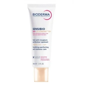 БИОДЕРМА СЕНСИБИО AR+ СС Light SPF50+ крем срещу зачервявания за чувствителна и реактивна кожа 40 мл