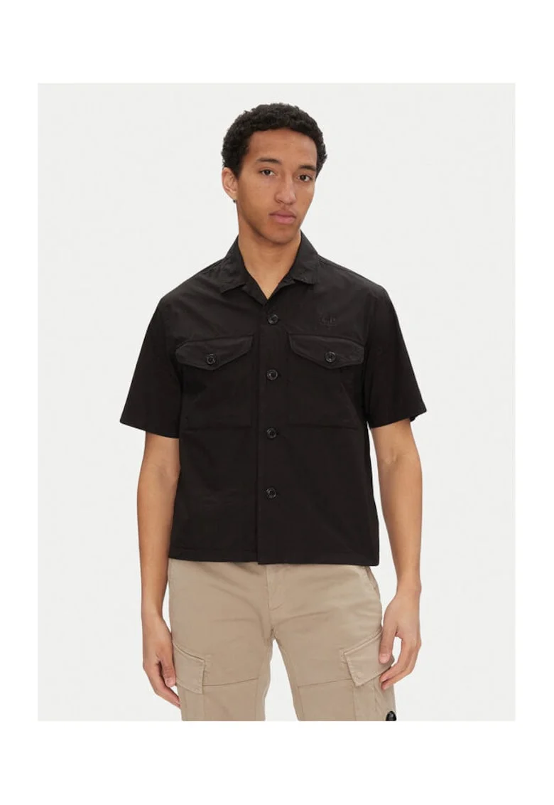Мъжка риза CP Company - 18CMSH236A005328G - памук - черна