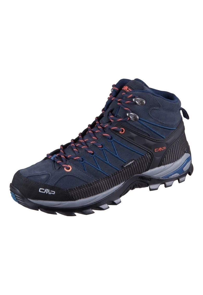 Мъжки трекинг обувки -  Rigel Mid WP - Suede - Navy Blue/Black