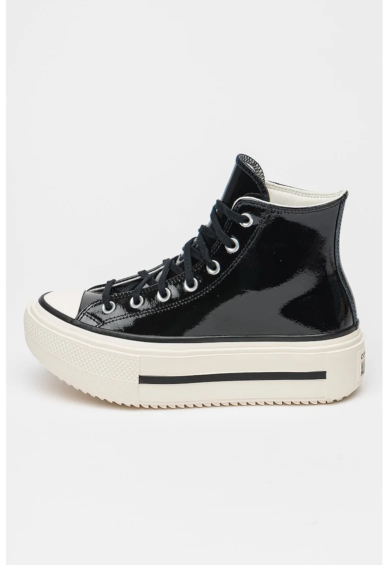 Лачени кожени спортни обувки Chuck Taylor All Star Lift Double Stack