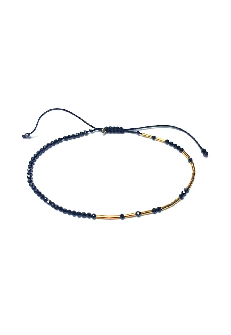 Гривна -  Caviar Bracelet-full - gold-filled 14k/20 - черен шпинел