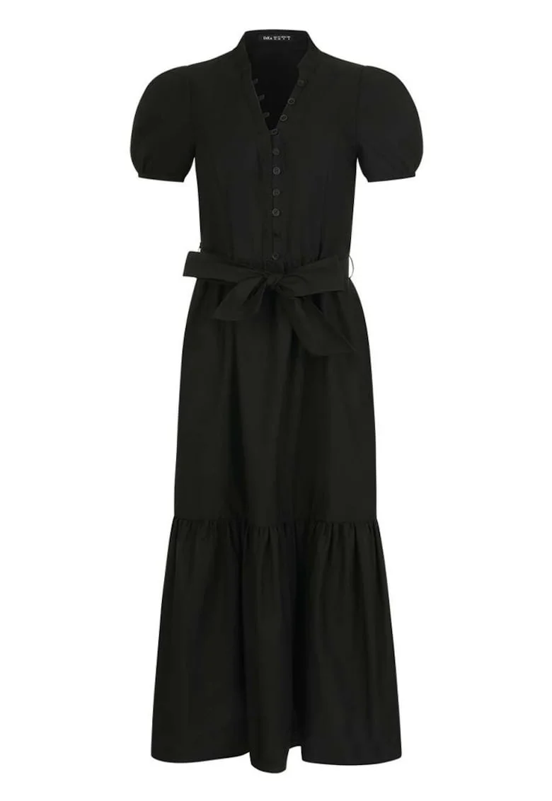 Rochie maxi cu maneci bufante