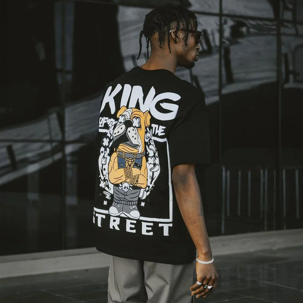 Мъжка тениска, Oversize, king of the street, Ft7572