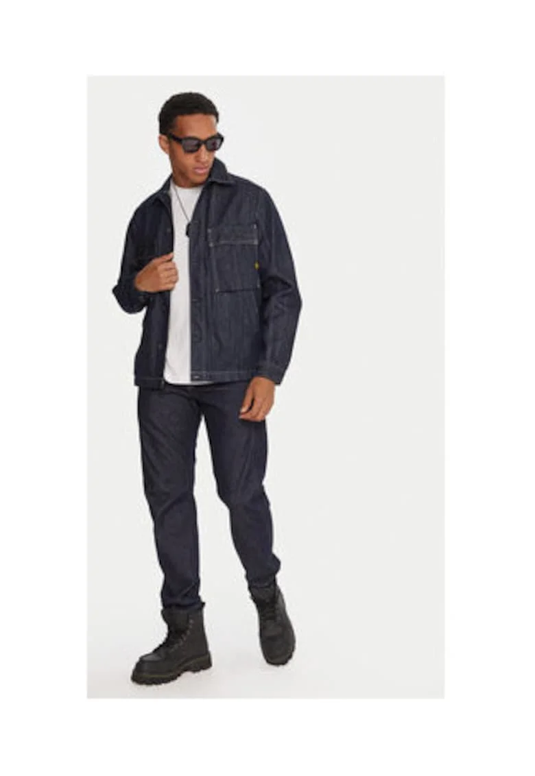 Мъжка дънкова риза - G Star Raw - Тъмносин - 100% памук