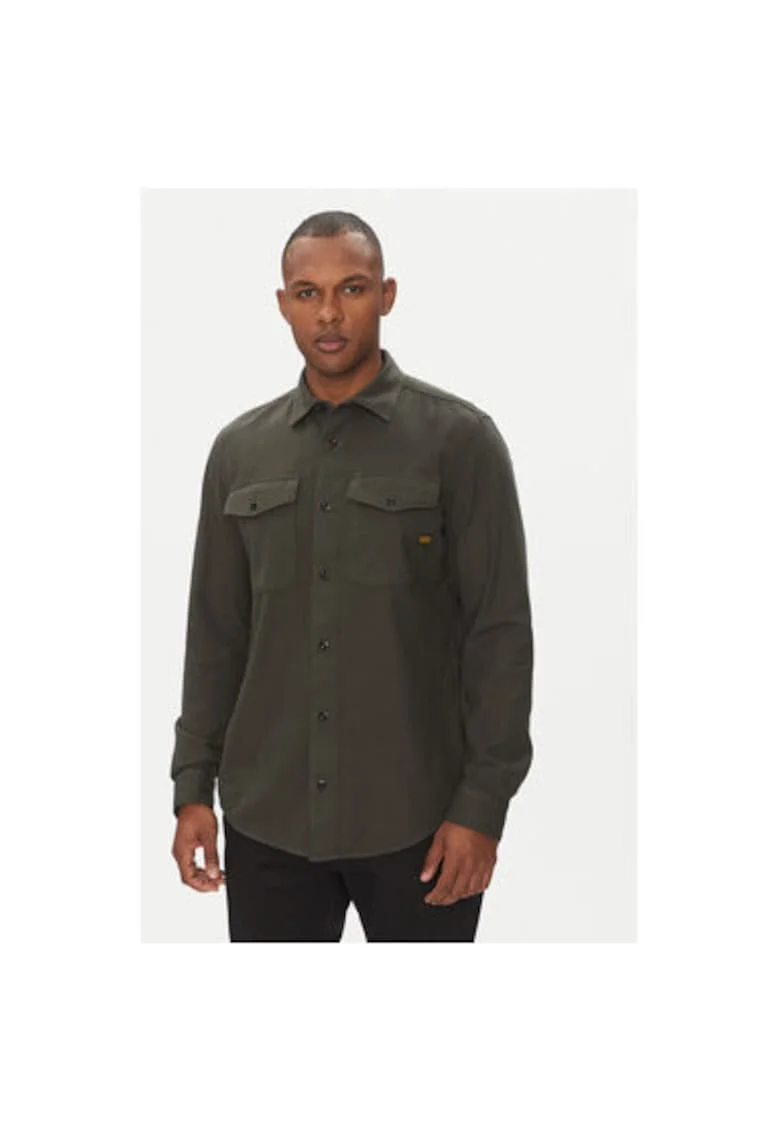 Мъжка риза G Star Raw - D24963-D454-B575 - Памук - Кафява