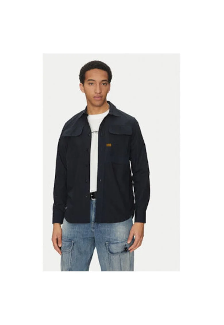 Мъжка риза G Star Raw - D26470-C973 - памук - тъмносиня