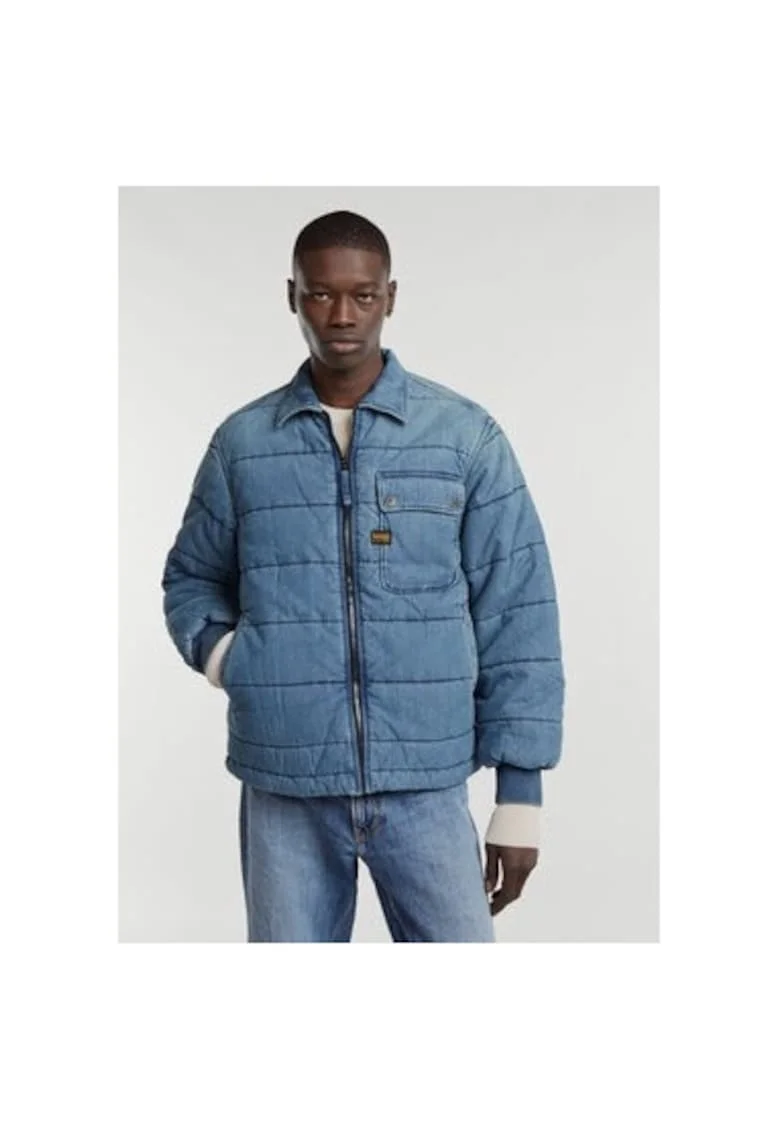 Мъжко яке - G Star Raw - 304421990 - Памук - Син