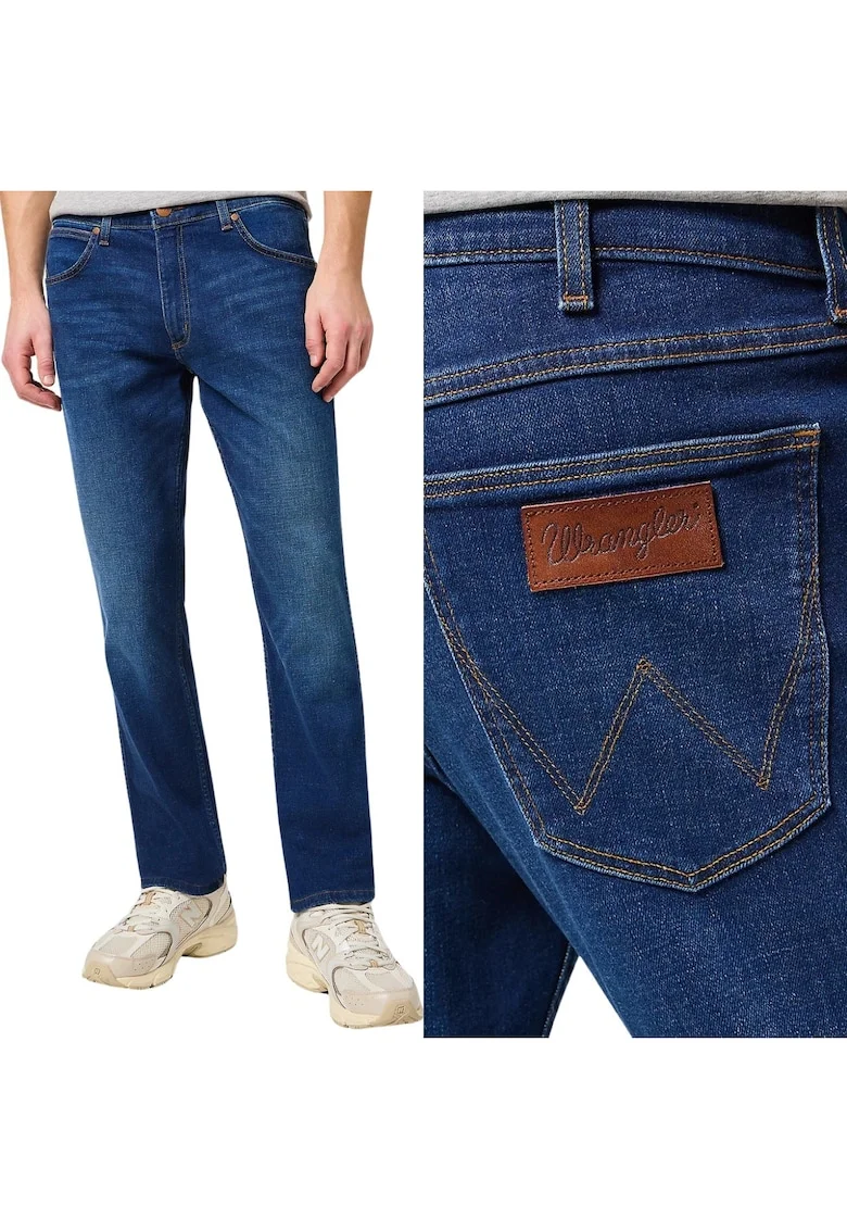 Мъжки дънки Wrangler  803 - прави - тъмносини - W50 L34