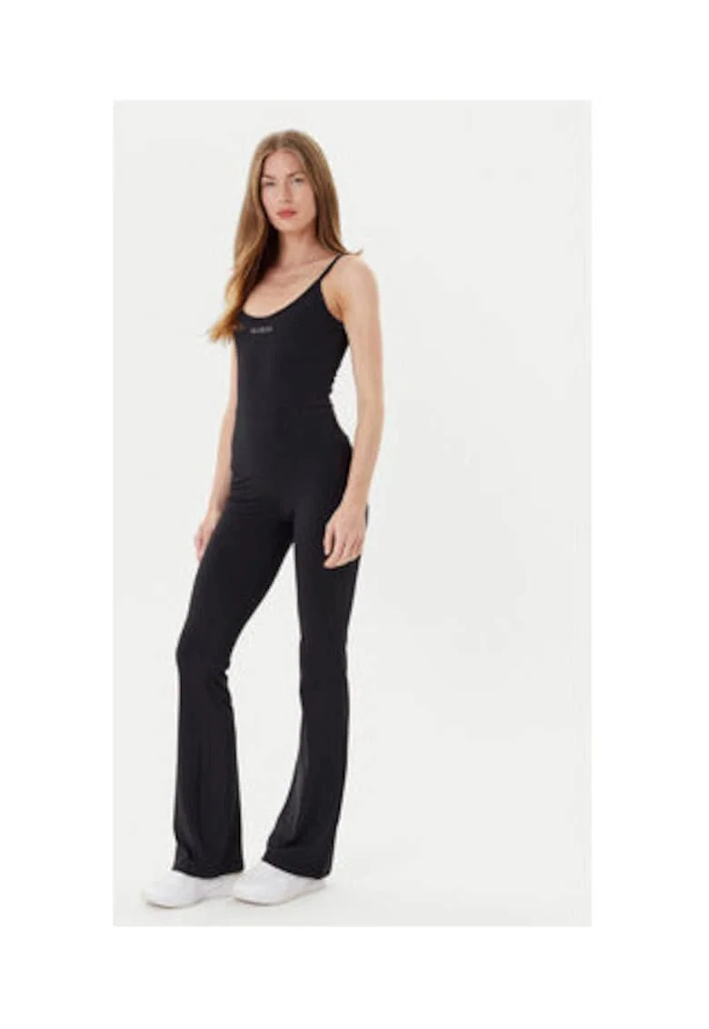 Дълъг гащеризон slim fit с тънки презрамки