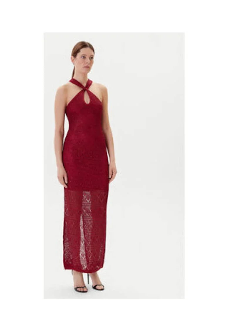 Knitted Maxi Dress With Twisted Detail