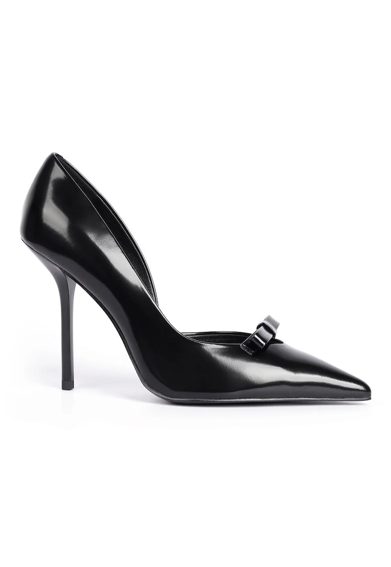 Lillia Patent Leather Shoes With Bow Detail