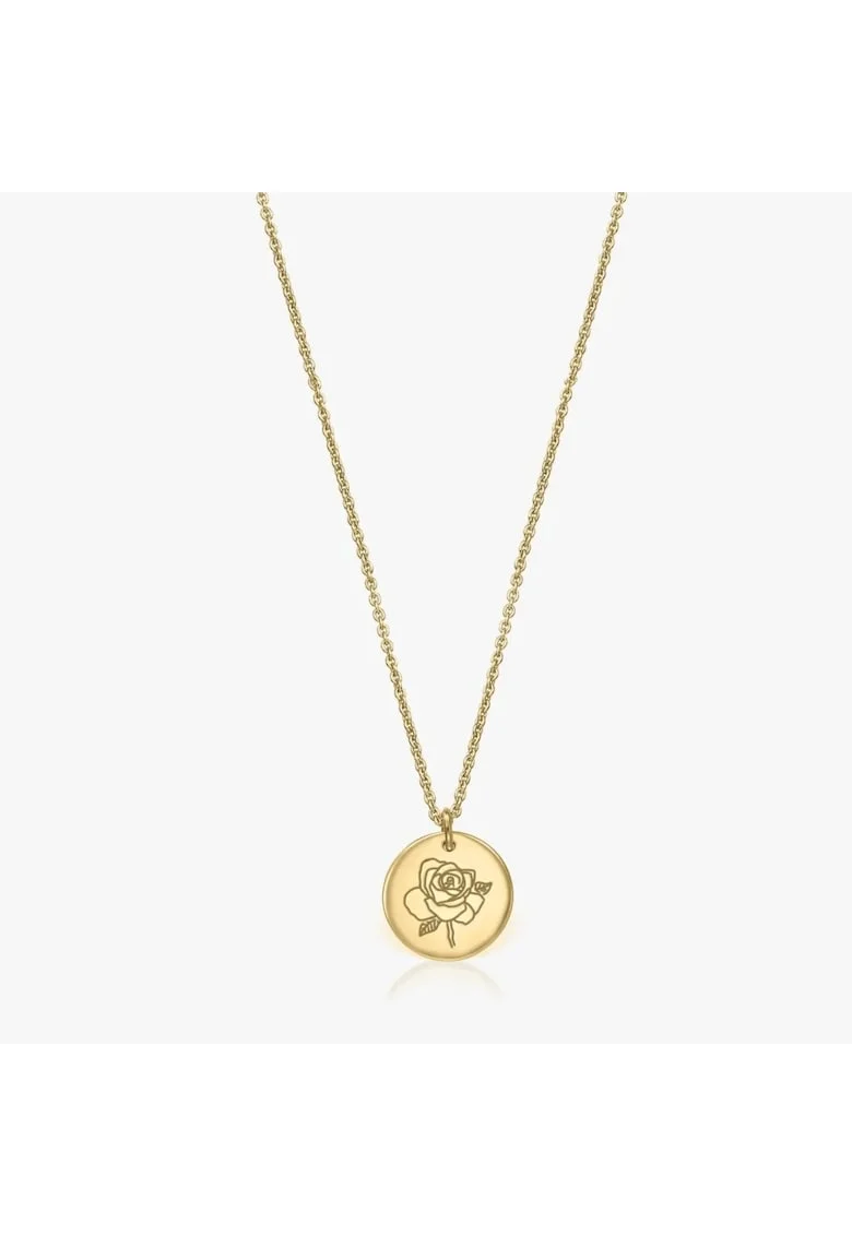 Colier din argint Birth Flower Golden