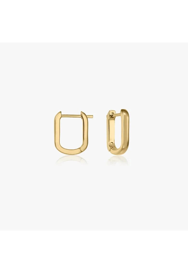 Сребърни обеци Golden U Hoops