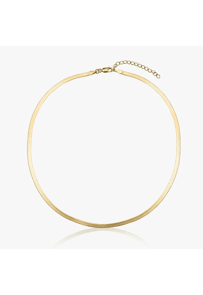 Сребърно колие Golden Herringbone
