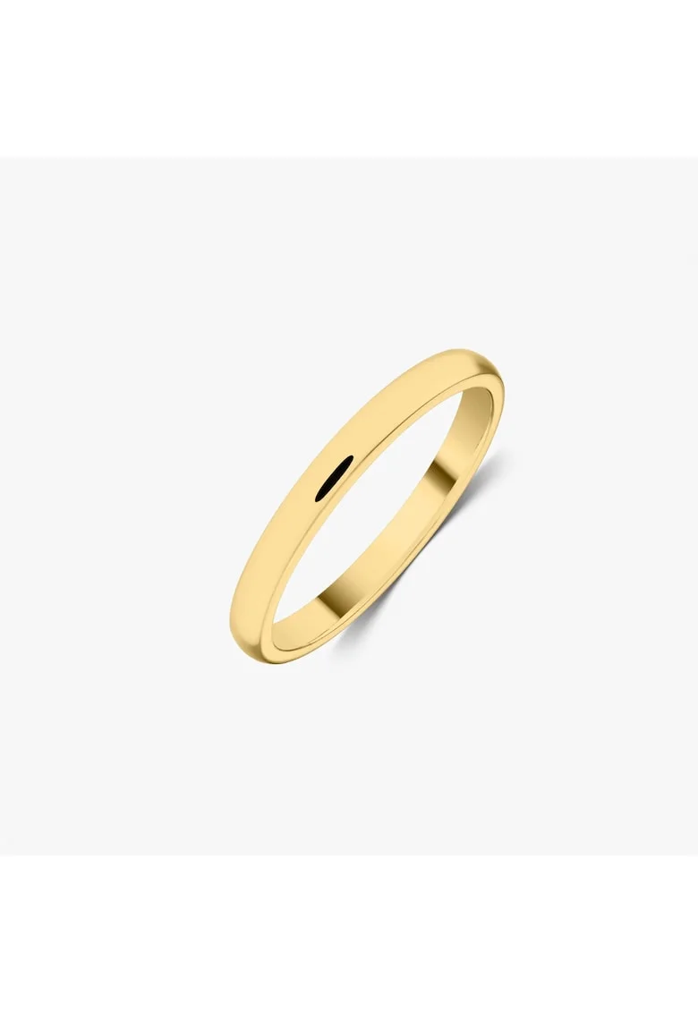 Златна халка -  тънка - заоблена - жълта - 14k