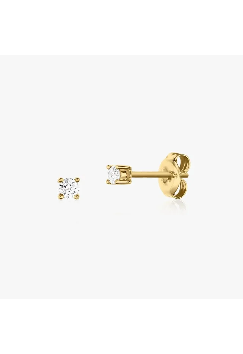 Златни обеци Timeless 0.1 CT