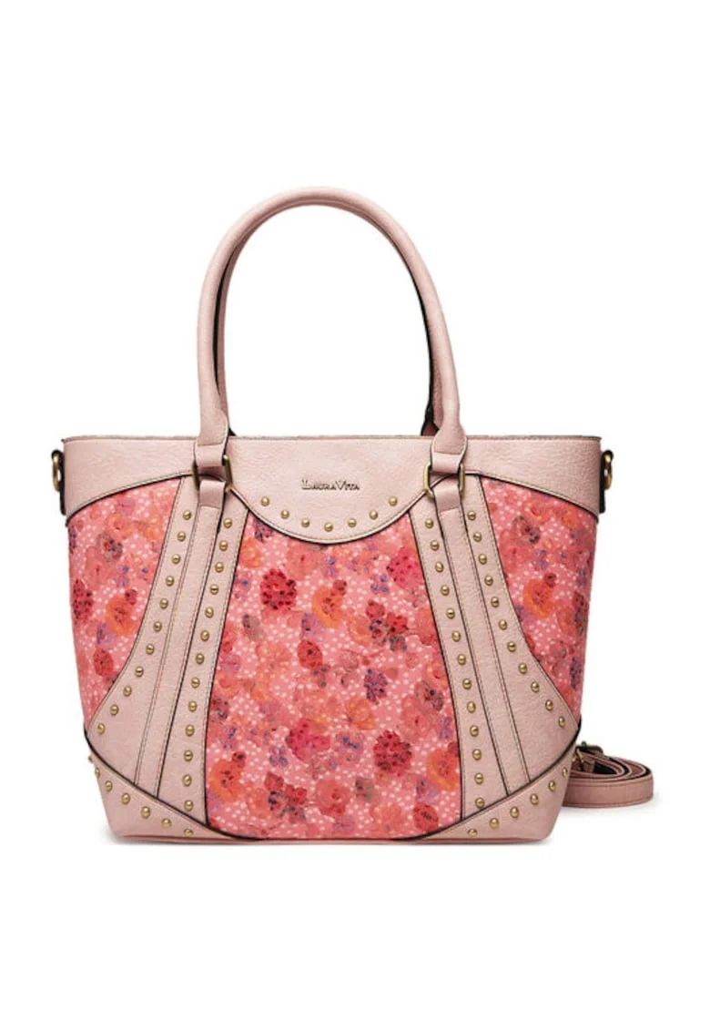 Дамска чанта  Amber 02 - розова - 40x29x11см - с едно отделение