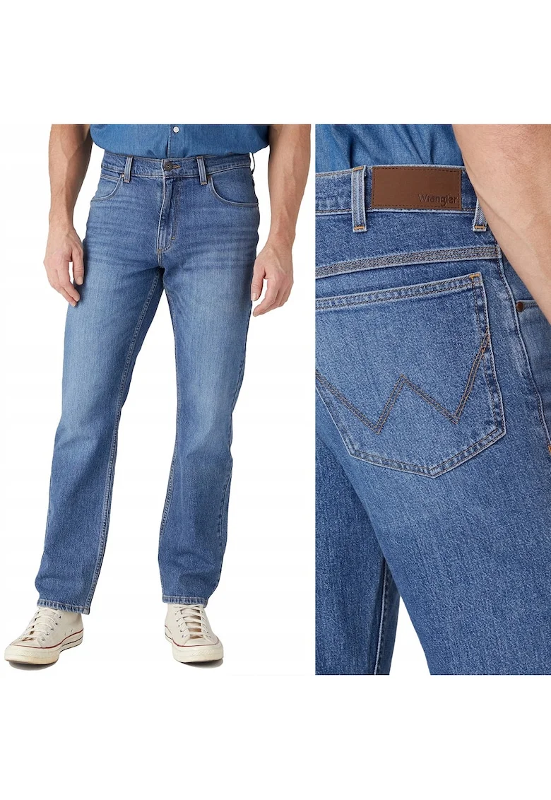 Мъжки дънки Wrangler Straight Blue Dawn W36 L34 - права кройка - ниска еластичност