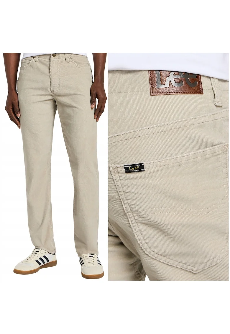 Панталони  Slim Fit Extreme Motion бежови конусовидна кройка
