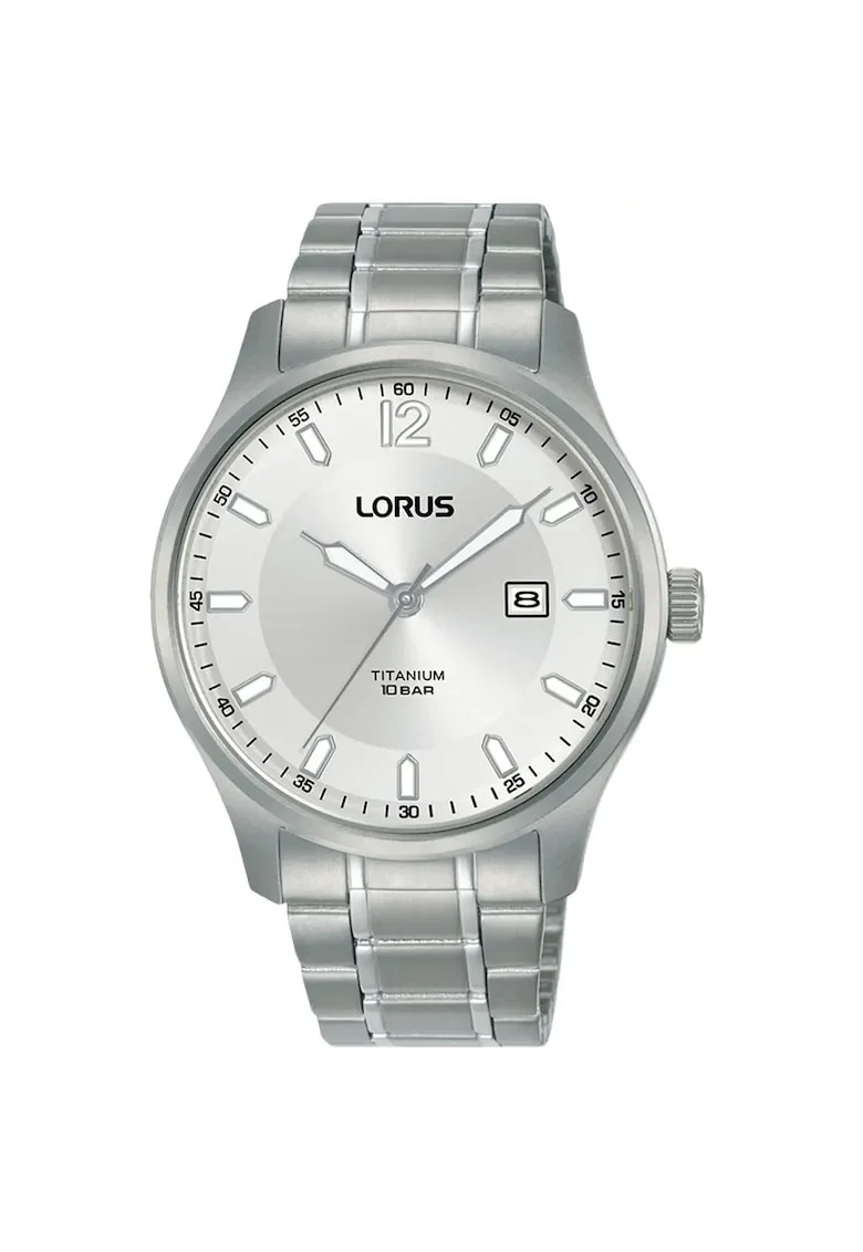 Мъжки часовник  Titanium RH901RX9 - кварцов механизъм Seiko - сребрист - 10 ATM