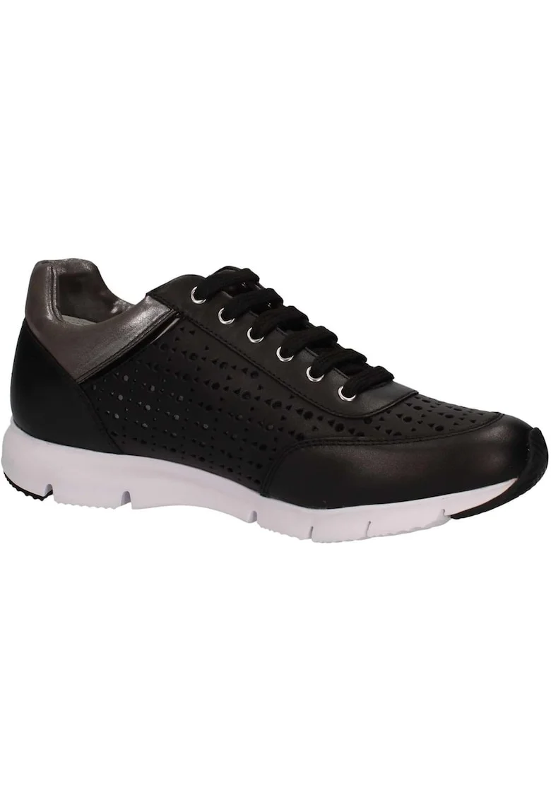 Дамски спортни обувки -  Кожени - Черни