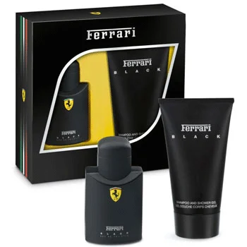 Ferrari BLACK комплект за мъже 2 части 75 мл