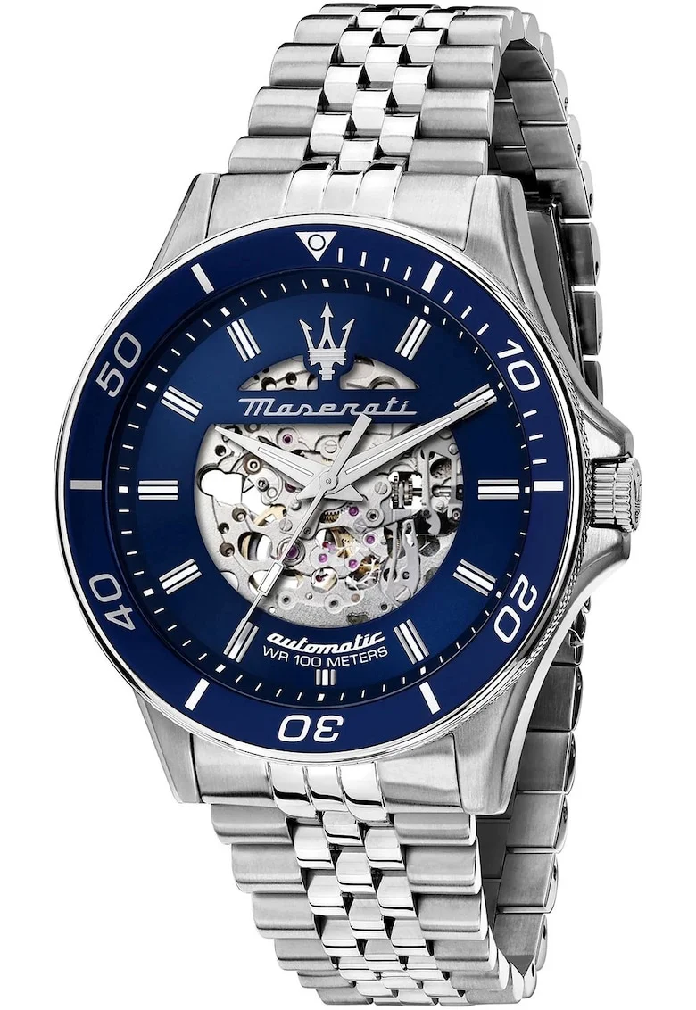 Часовник  Sfida Skeleton Automatic - механизъм Miyota 8N24 - сребърен - 10 ATM - 42ч резерв - 21 камъка