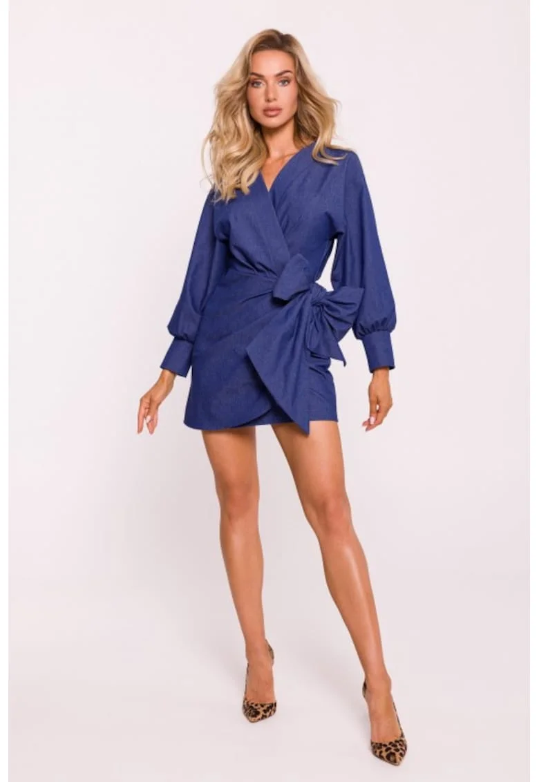 Rochie mini suprapusa cu legatura pe lateral