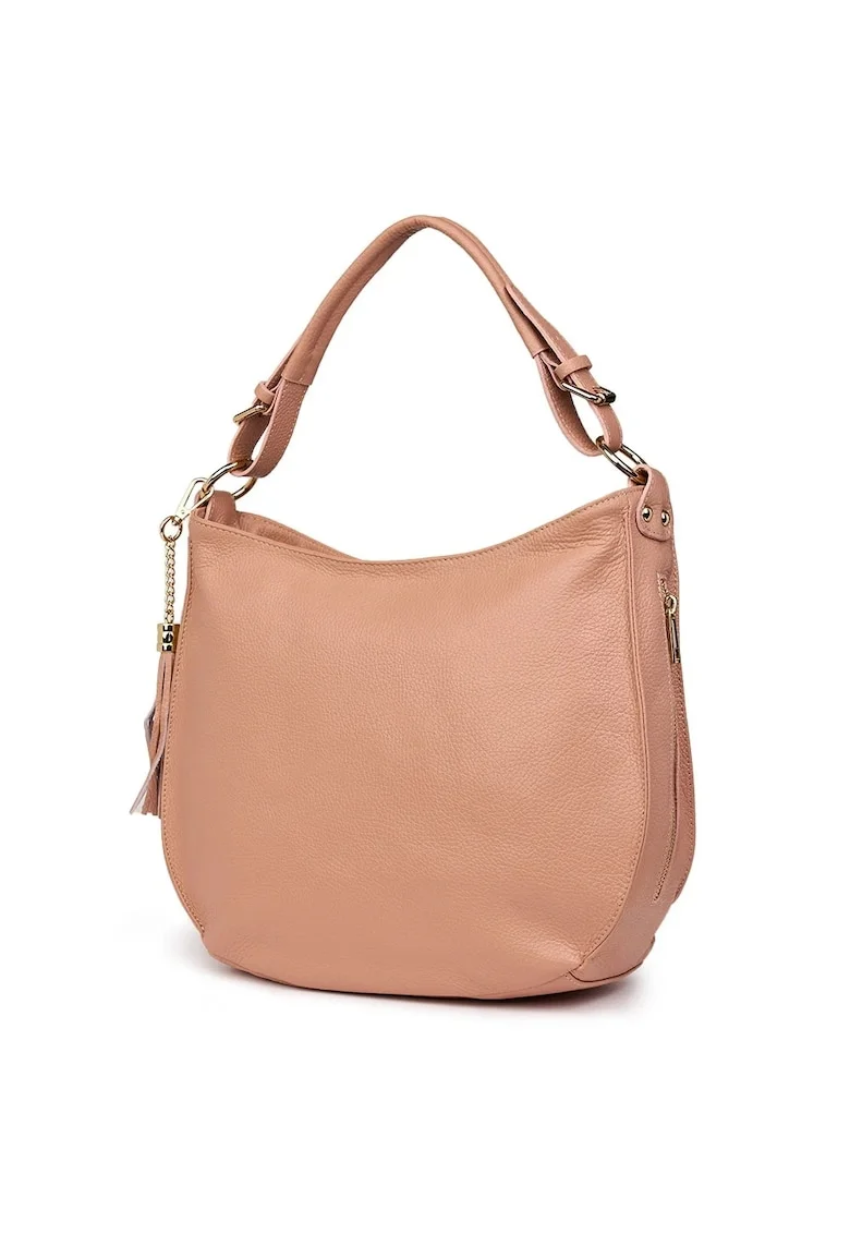 Дамска чанта от естествена кожа Edina pink