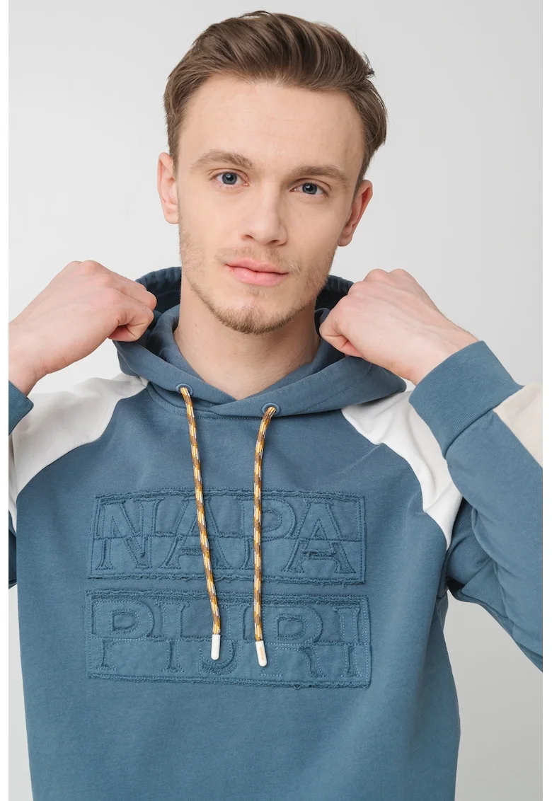 Бял/Петролно синьо