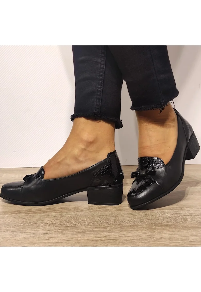 Ежедневни дамски обувки  118948 Black + Croco - Черно + Croco