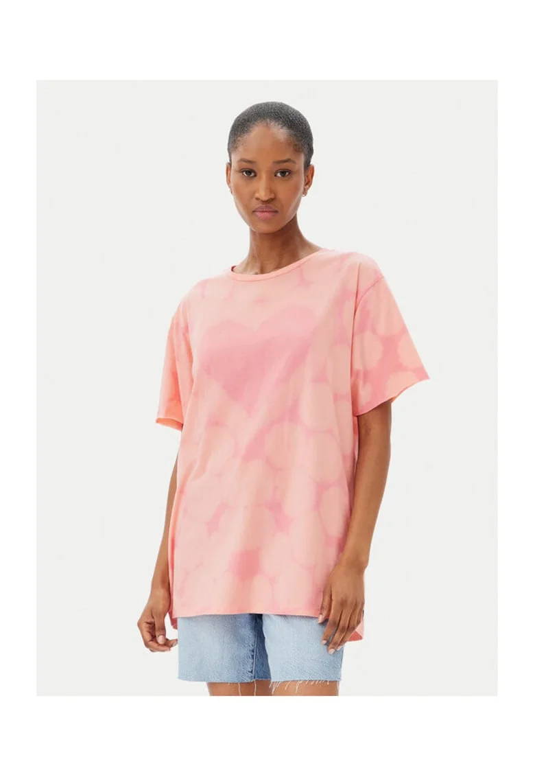 Дамска тениска  модел 26918 - памучен материал - цвят Розов