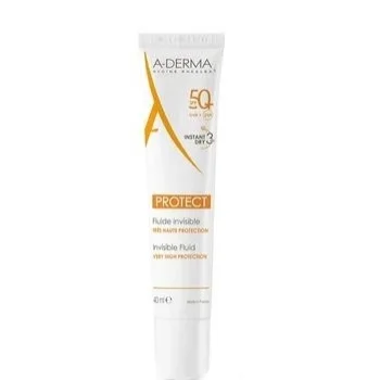 А-ДЕРМА СЪН ПРОТЕКТ Невидим флуид за лице SPF50+ 40мл