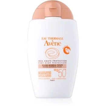 АВЕН Слънцезащитен тониран минерален флуид за лице SPF50+ 40 мл.