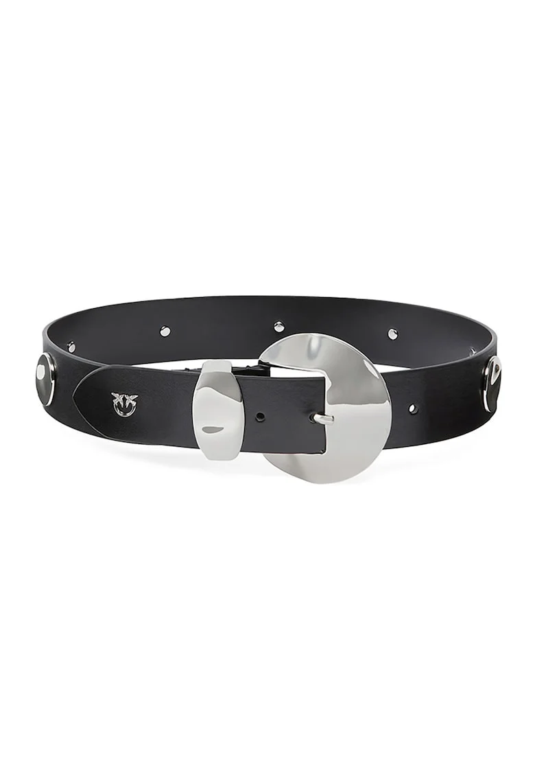 Кожен колан с овална тока