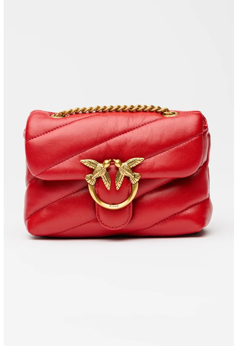 Ватирана кожена crossbody чанта  Love Baby Puff