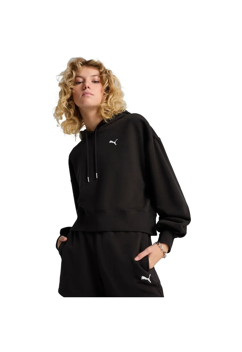 Суичър с качулка  Wardrobe Ess Relaxed Cropped Hoodie Tr