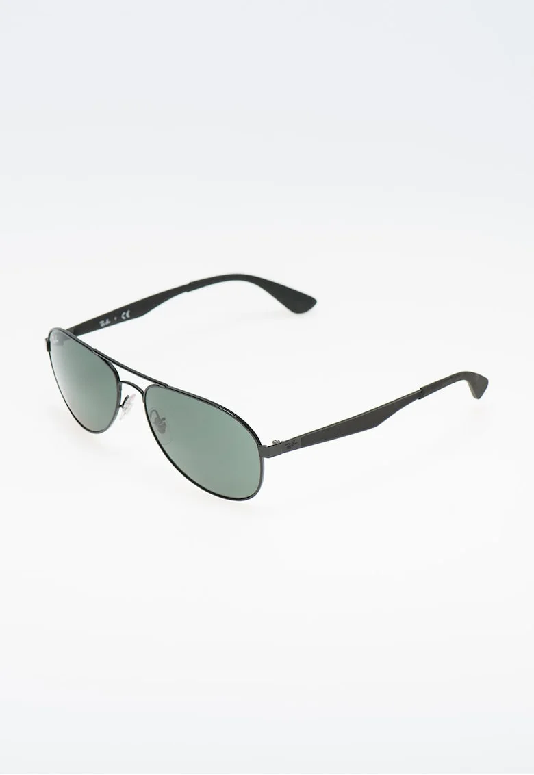 Унисекс слънчеви очила Aviator с плътен цвят на стъклата