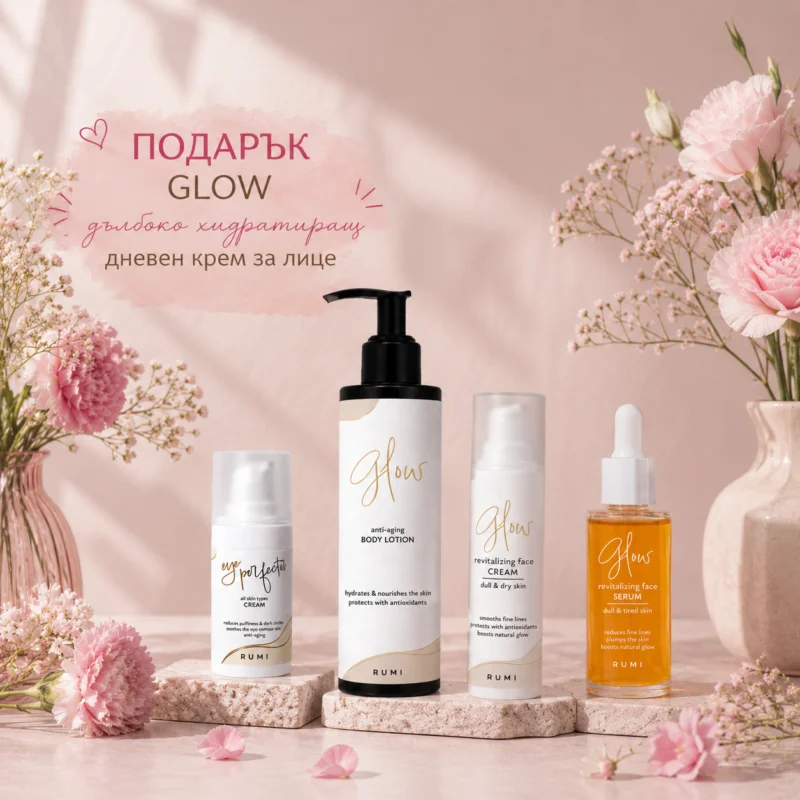 Козметичен комплект "Красива кожа от глава до пети с GLOW"