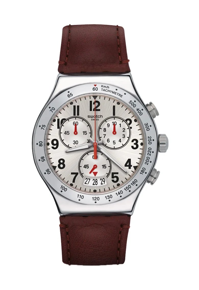 TBC  Man Irony Silvery & Purple Chrono Watch
