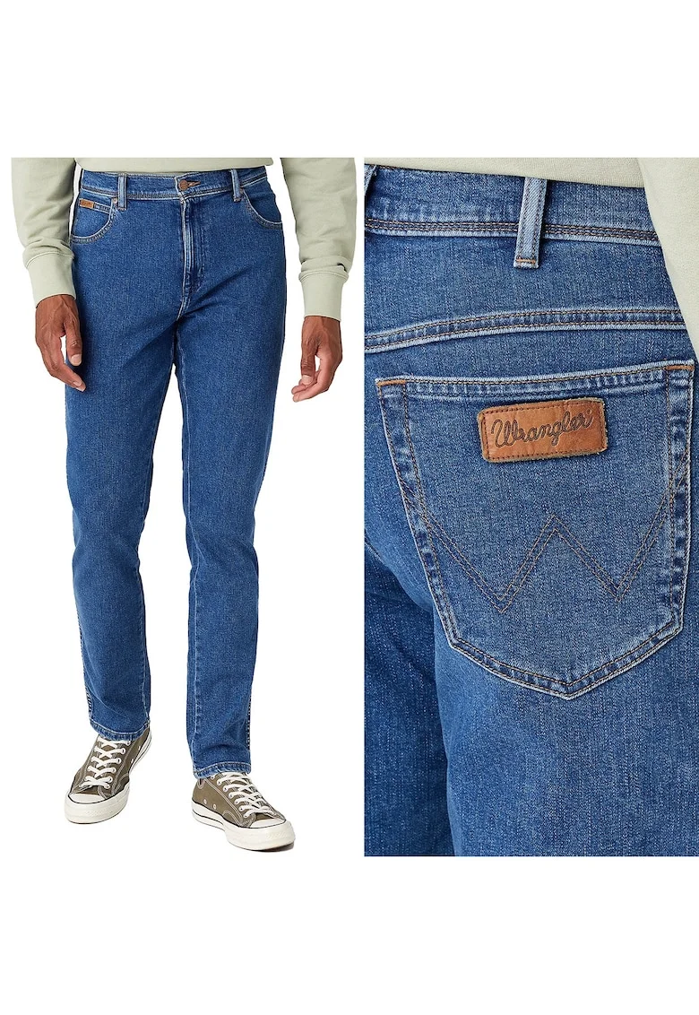 Мъжки дънки Wrangler  W30 L34 - сини - вталени