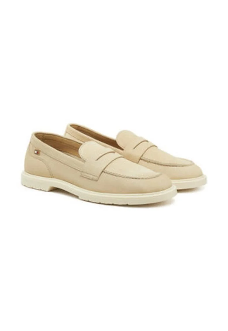 Мокасини  естествена кожа - бежови