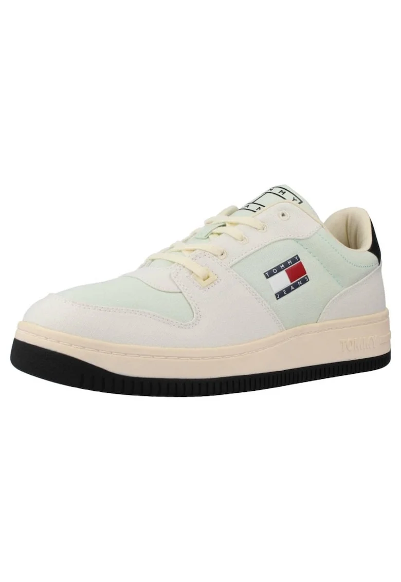Обувки Tommy Jeans Basket - Текстил - Бял