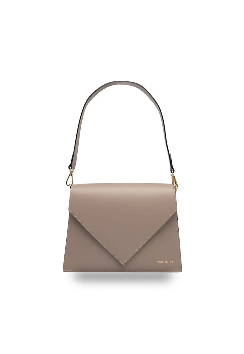 Дамска чанта от естествена кожа бяла Ребека