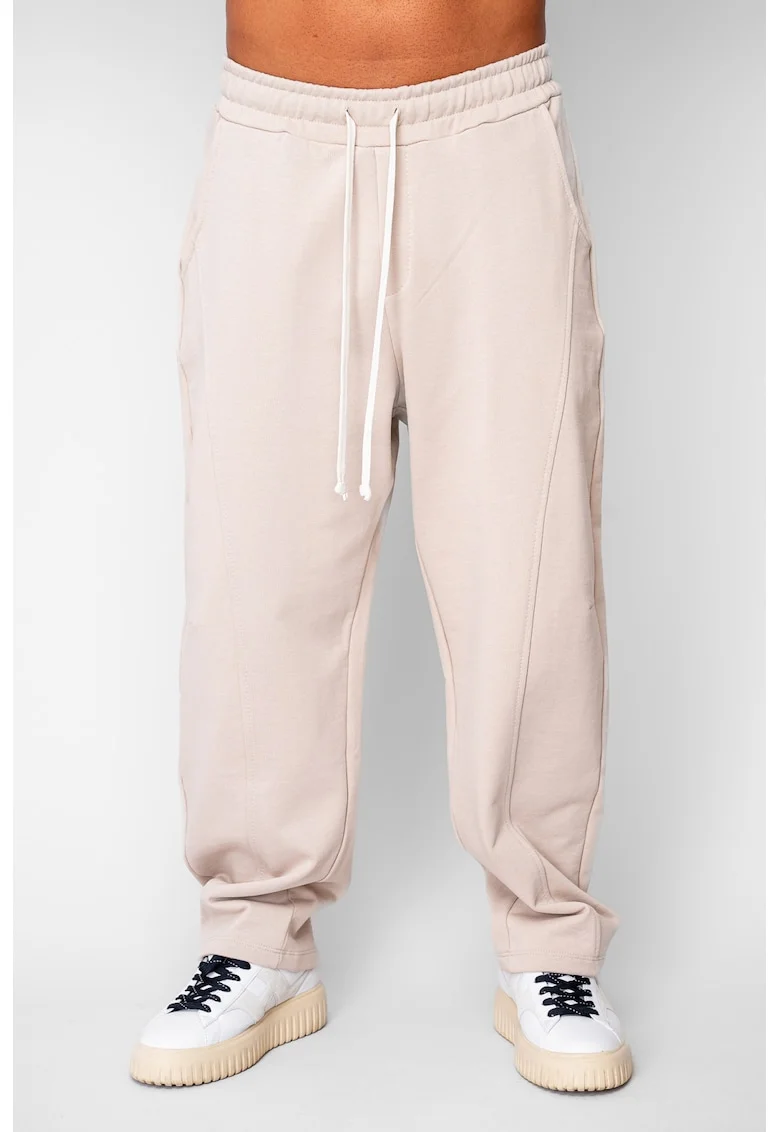 Дълъг панталон Baloon Fit от 100% памук - 400гр/кв.м Premium Edition Бежов 20236