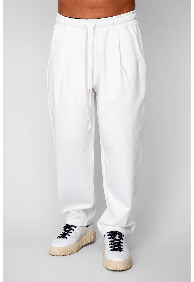 Дълъг прав панталон Oversized от 100% памук - 400гр/кв.м Premium Edition Off White 20161