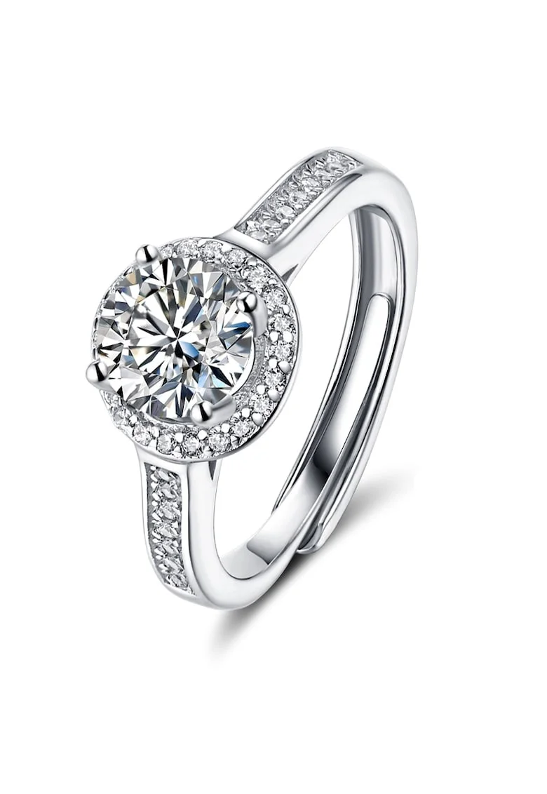 Годежен пръстен с диамант Marbella Moissanite - сребро 925